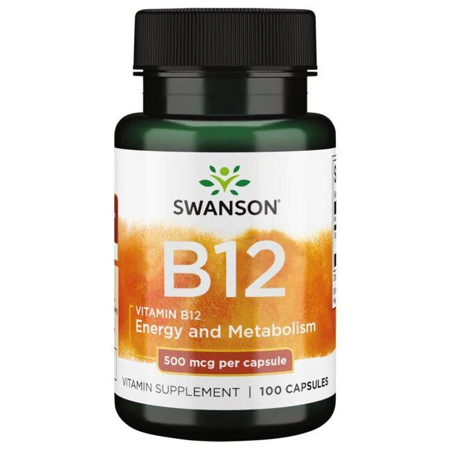 Swanson Vitamin B12 500mcg, 100 Capsules