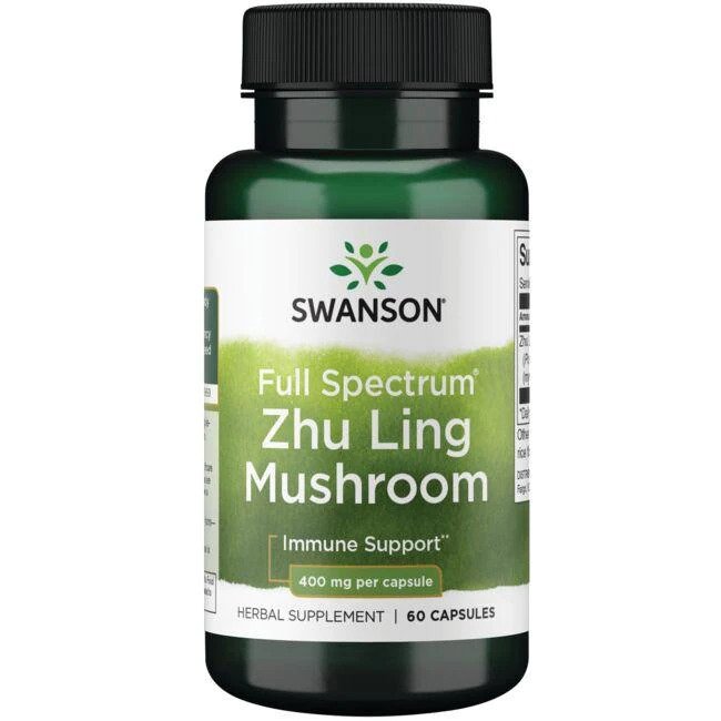 Swanson Full Spectrum Zhu Ling Mushroom 400mg, 60 Capsules