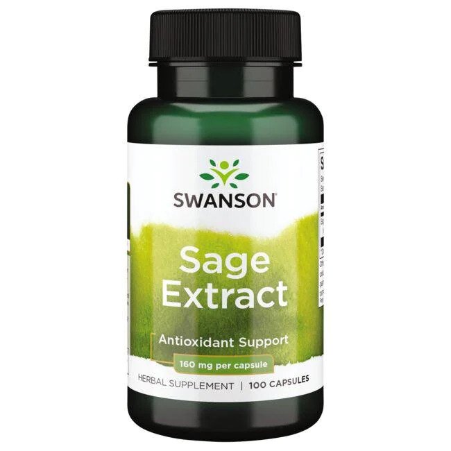 Swanson Sage Extract 160mg, 100 Capsules