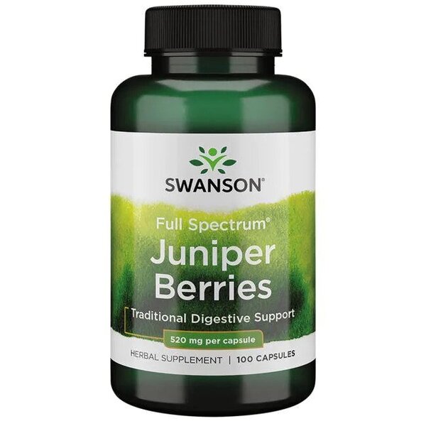 Swanson Full Spectrum Juniper Berries 520mg, 100 Capsules