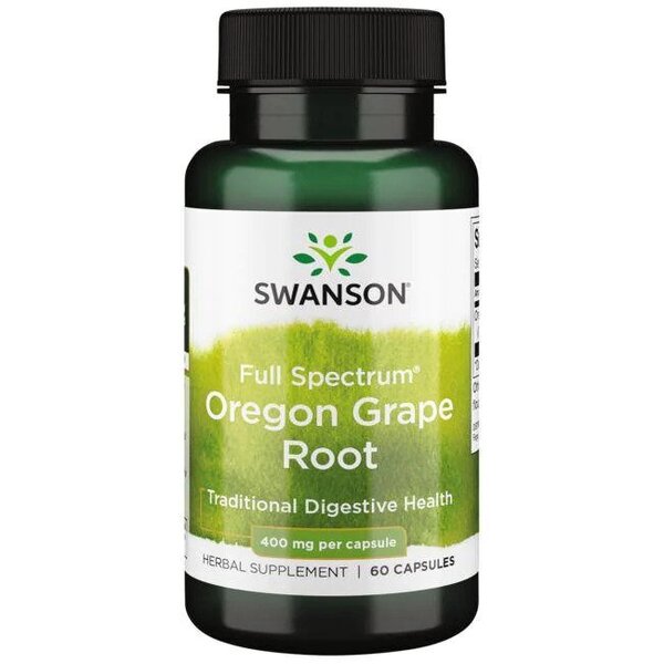 Swanson Full Spectrum Oregon Grape Root 400mg, 60 Capsules