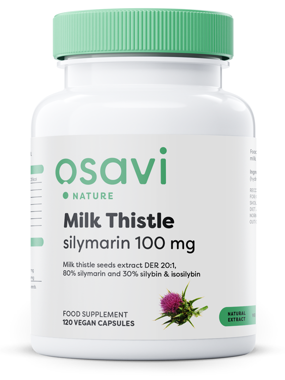 Osavi Milk Thistle Silymarin 100mg, 120 vegan Capsules