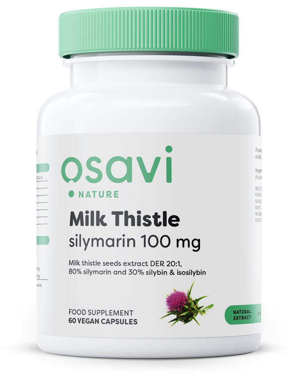Osavi Milk Thistle Silymarin 100mg, 60 vegan Capsules